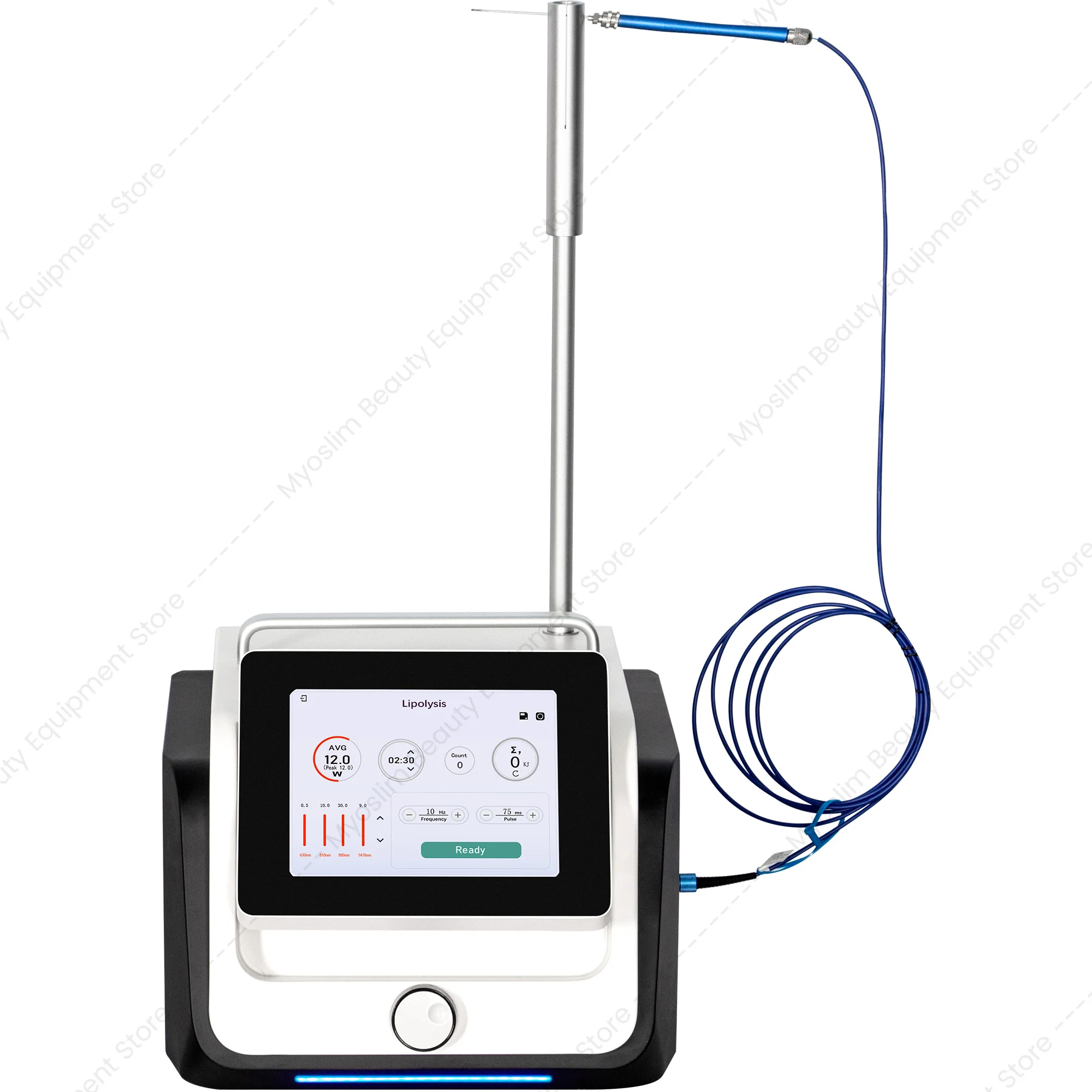 NEW Endolase 980 1470nm Diode Lase Machine, Emergency Stop & Multilingual Screen for Lipolysis, Vascular, Skin Salon Equipment