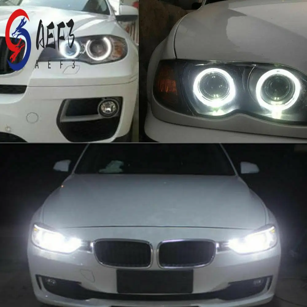 

AEF3-1Pair 8000K White LED Angel Eye Marker Halo Light Bulbs Lamps For-BMW E39 E53 E60 E63 E64 E66 E87 5 6 7 X3 X5