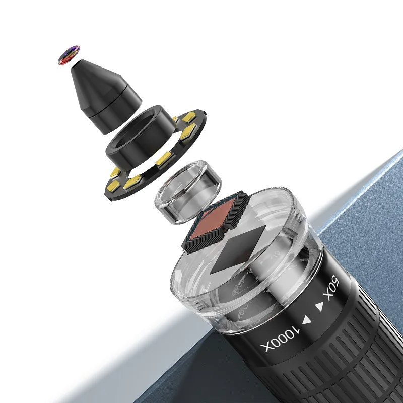 3-in-1 HD Digital Microscope for Android/Type-C/PC 50X-1000X Zoom Magnifier for Soldering & Phone Repair