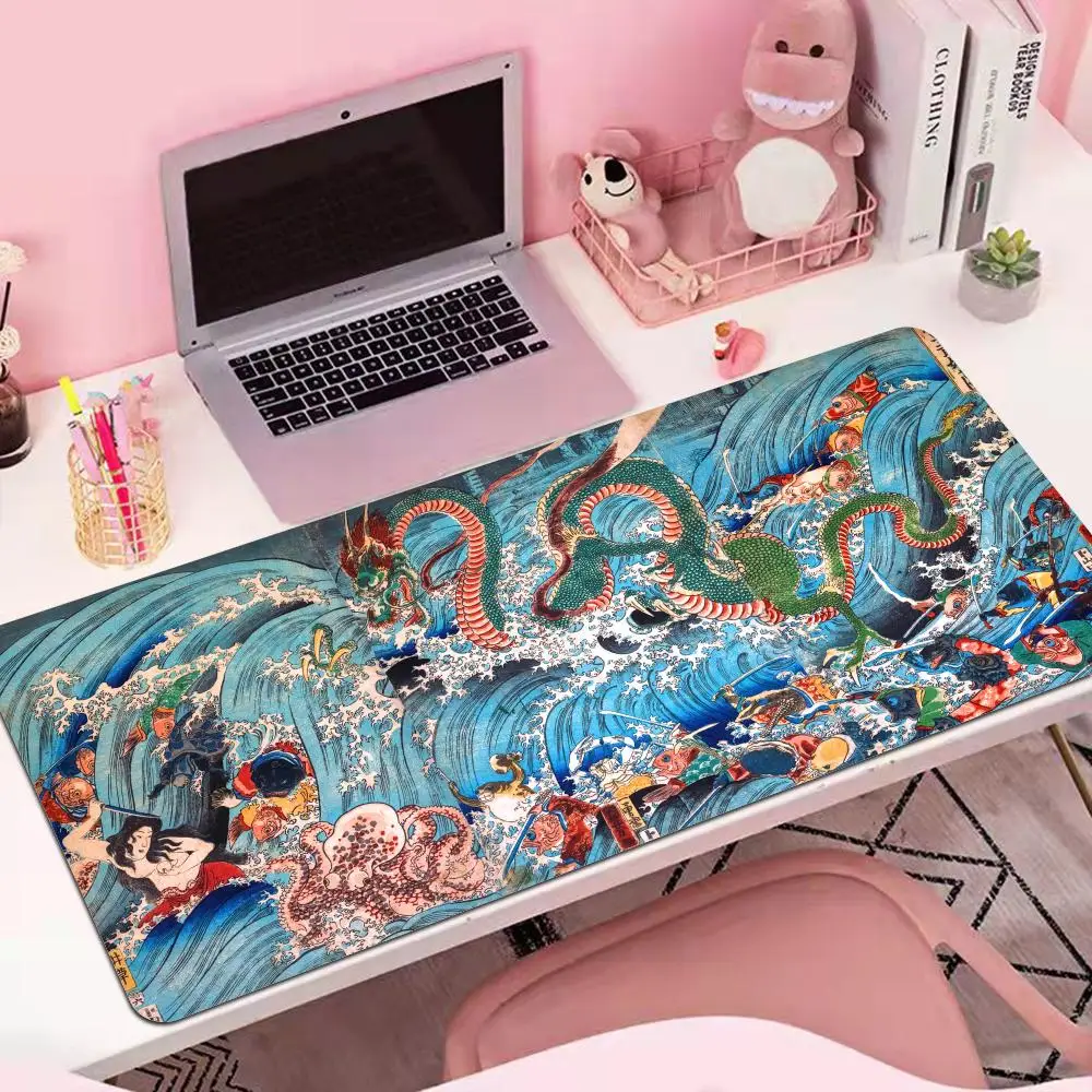 

Japanese fairy tales about the Dragon Palace Mouse Pad Desk Cute HD Desk Pad Extended Gaming Keyboard Mats Large XXL Gamer