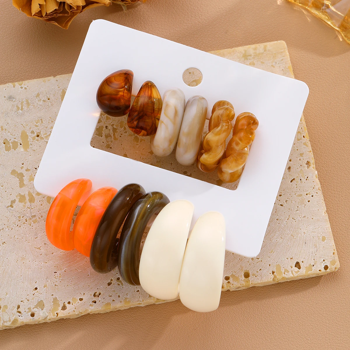 ชุดต่างหูเรซิ่นหลากสีสไตล์โบฮี - Resin Art Ring บทวิจารณ์และราคา