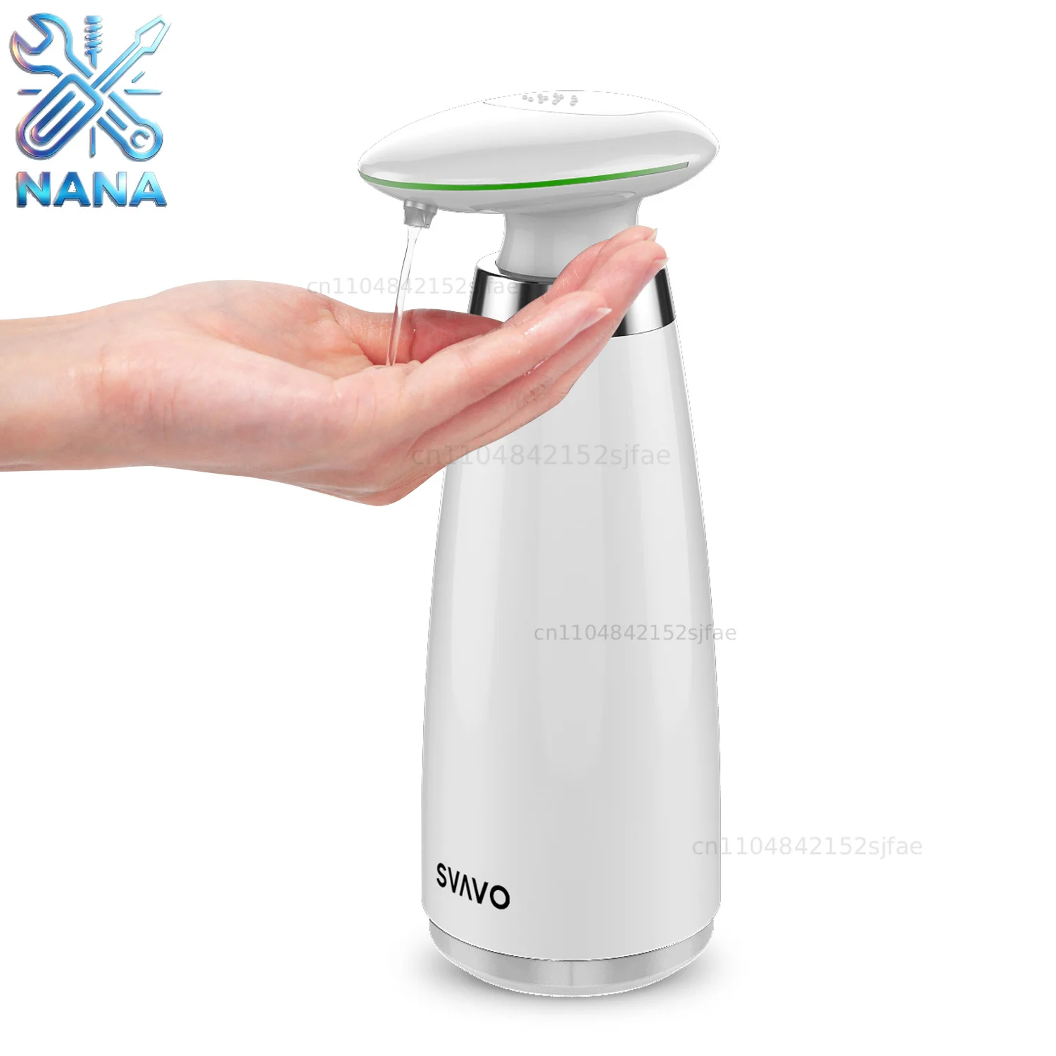 Auto sensor soap dispenser, battery-powered, three-level liquid volume adjustment, can hold liquid hand sanitizer, detergent...