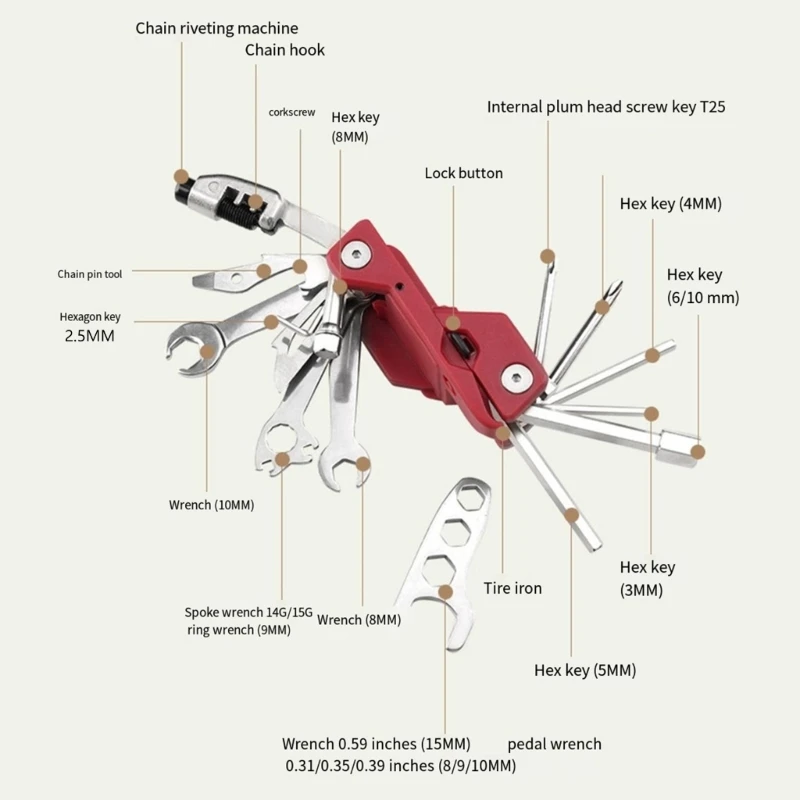 

Cycling Screwdriver Wrench Tool Cyclings Mountain Bikes Maintenances Tool Dropship