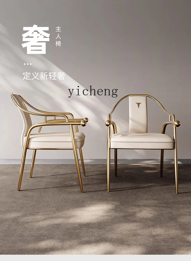 LSL Master Chair Back  Modern Simple Desk Office Chair Household Stainless Steel Tea Chair