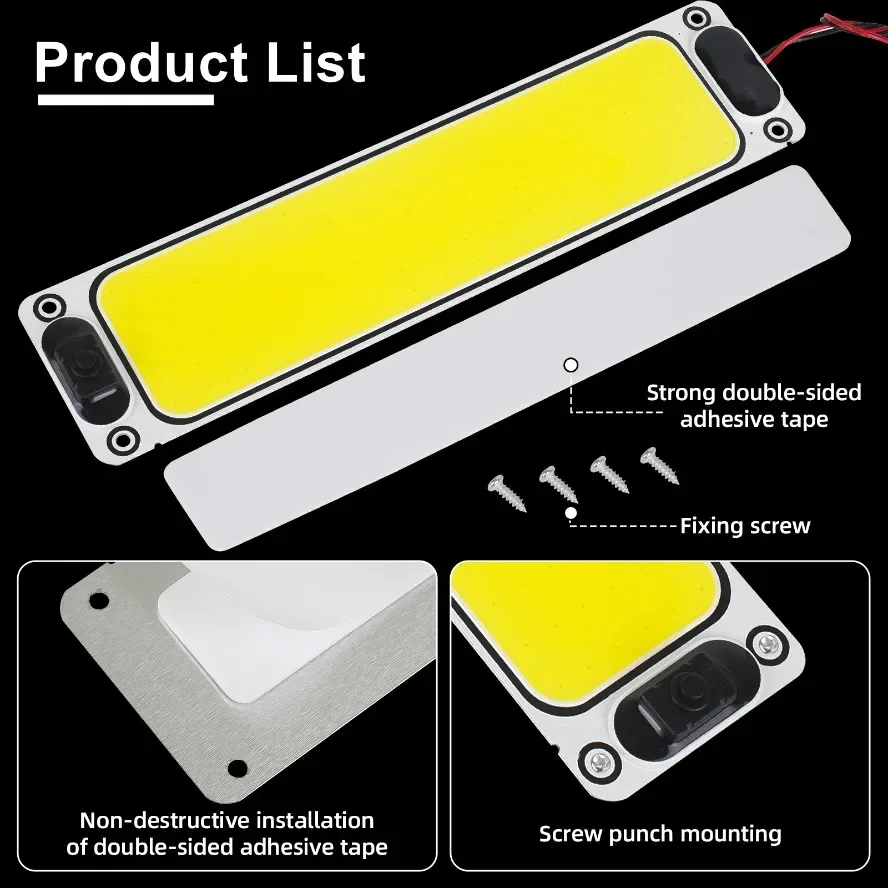 High Brightness Indoor COB LED Chip with Switch Reading Night Light 12V 24V Ceiling Lamp for Van Lorry Truck Camper Boat image 4
