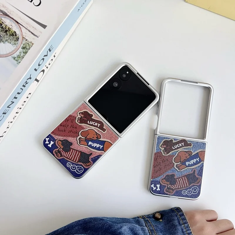 

Phone Case for XIAOMI MIX FLIP Luck Puppy Patterned XIAOMI MIX FLIP Fashion Bracelet Phone Case