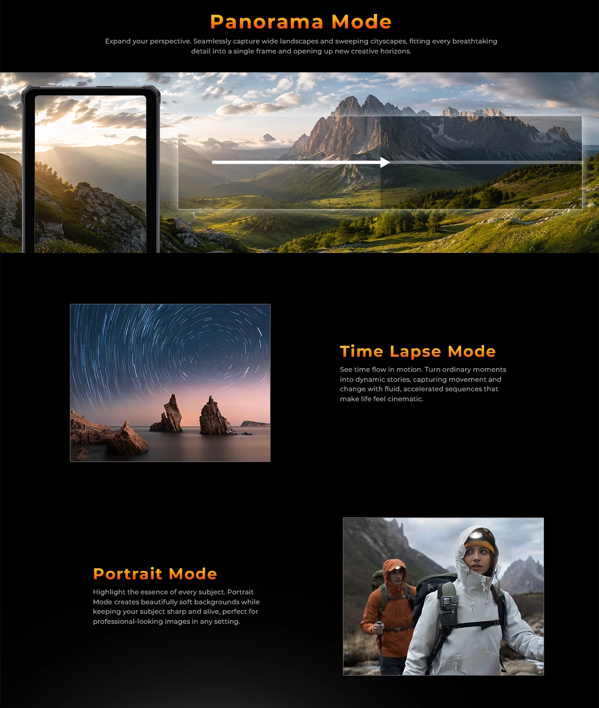 HOTWAV R7 Pro 10.1'' HD 120Hz Display 1080P Rugged Tablet 15600mAh Massive Battery 20W Fast Charging Android 16 Super Camping Light Pad 8GB RAM 256GB ROM 20MP + 5MP Camera Self-Developed AI Toolset Octa-core Tablet PC With Flexible Aluminum Stand