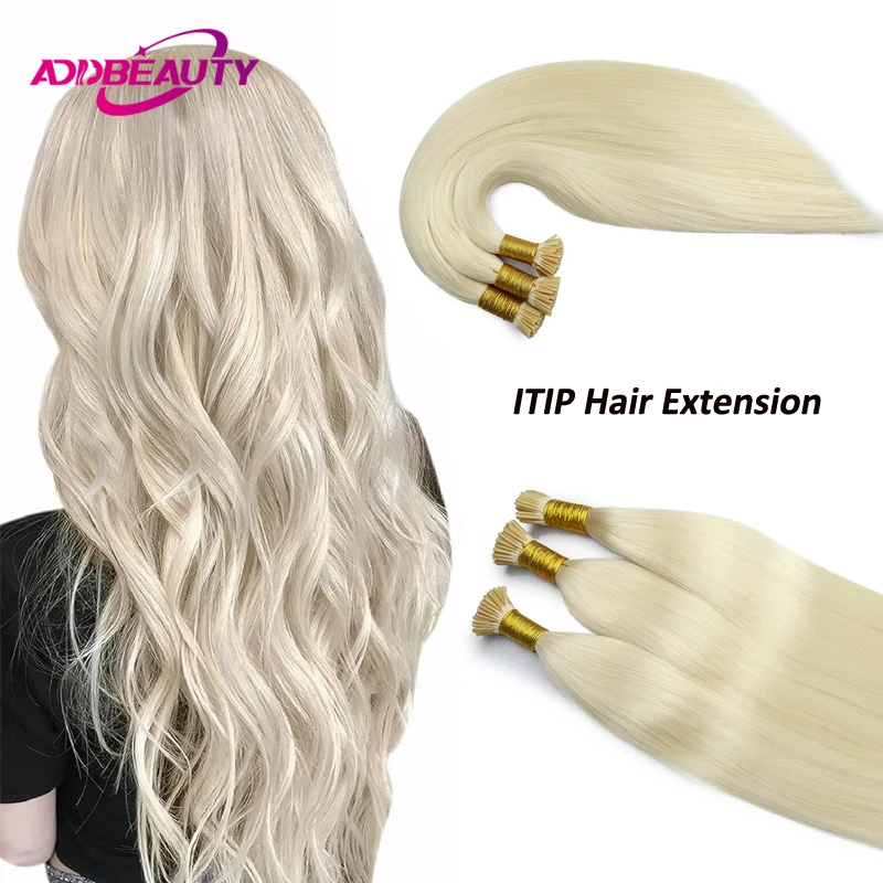 New Blonde ITIP Human Hair Extension for Women Straight Itip Capsule Keratin 0.8g/strand High Quality Brazilian Remy Human Hair