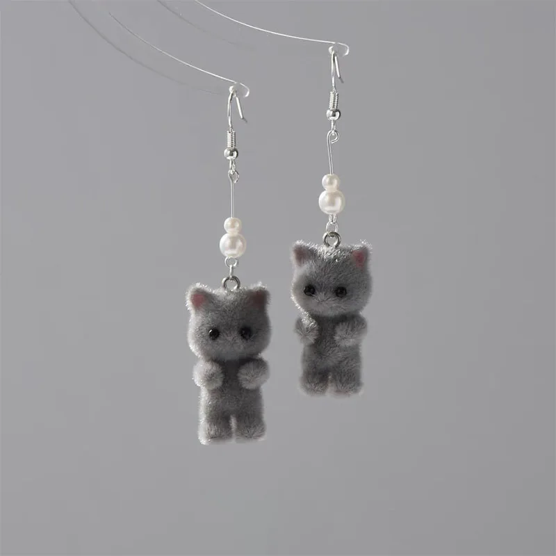 Super cute plush cat earrings a gift for her