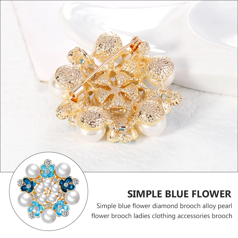 

Bouquet Women Pearls Brooch Sweater Rhinestone Clip Shawl Artificial Prom Gift Wedding