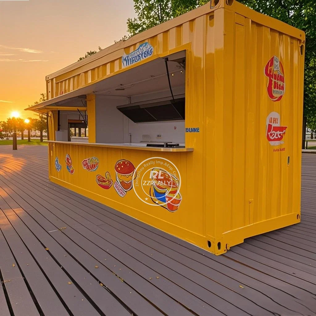 20FT Movable Container Coffee Shop Restaurant Bar High Quality Container cafe Bar with fully equipped kitchen