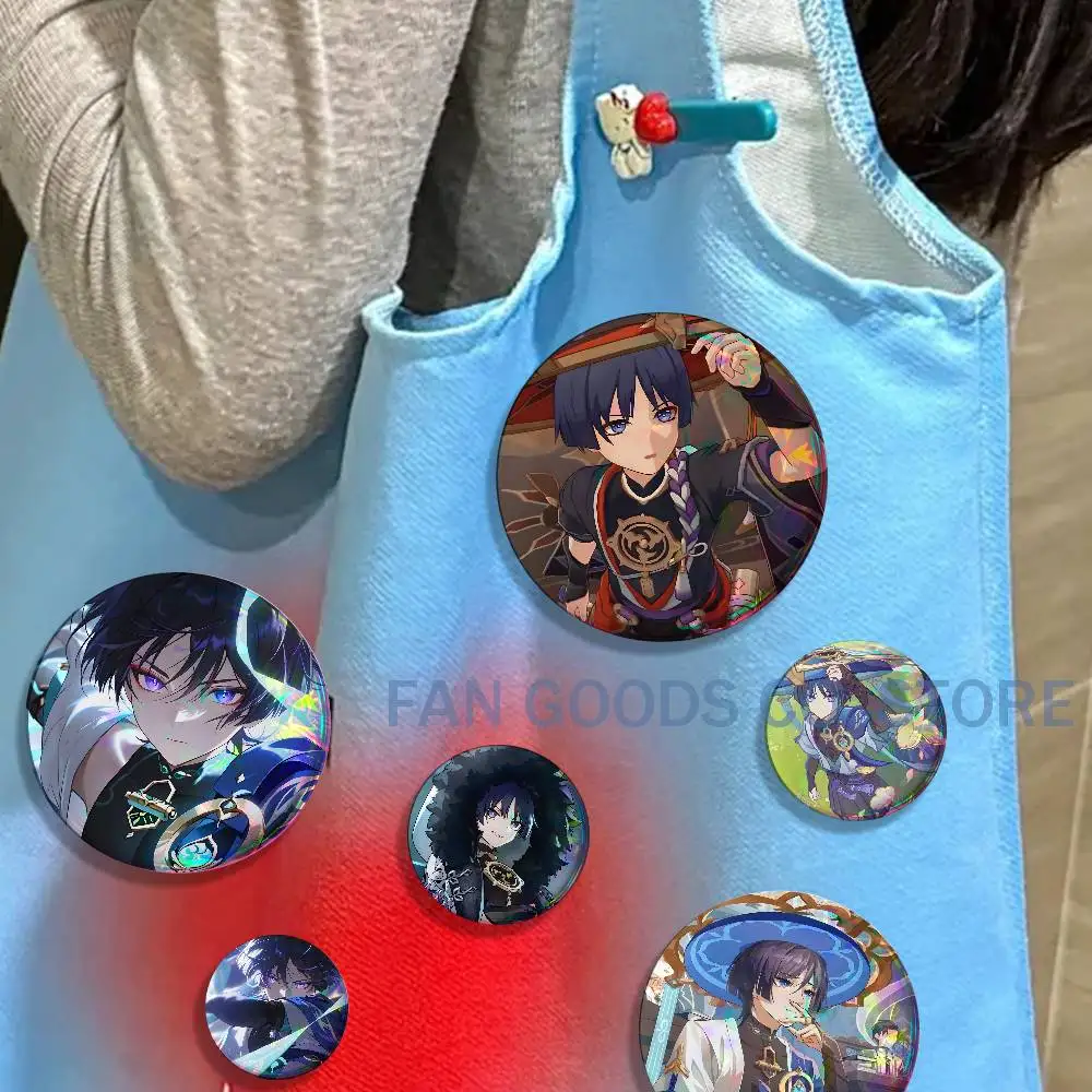 Game G-Genshin Impact Wanderer Balladee Enamel Pins Funny Badge Fashion Jewelry Accessories Round Snap-in Brooch on Backpack