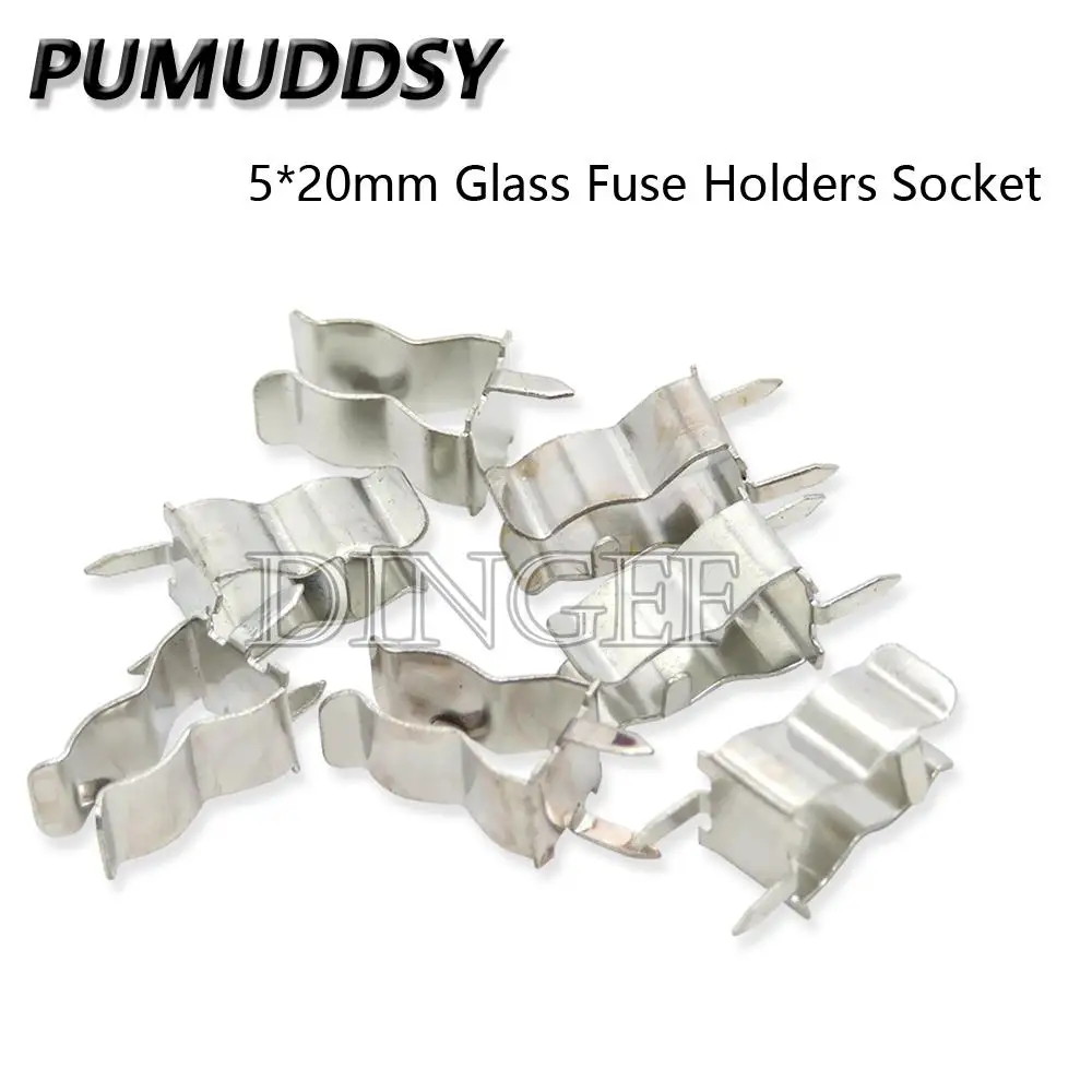 10PCS 5x20mm Fuse Holders 5X20 Insurance Tube Socket Fuse Holder For 5*20 Insurance