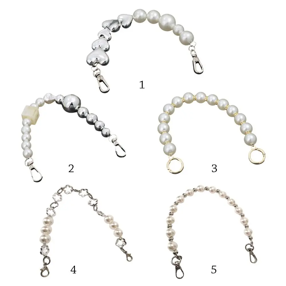 Pearl Extension Strap for Bags Handbag Handles DIY purse Replacement Long Beaded Chain for Shoulder Bag Straps