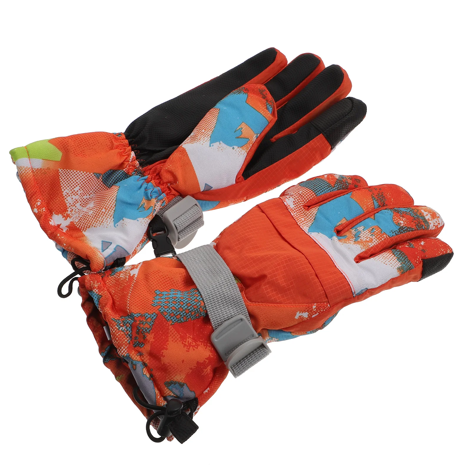 

Ski Gloves Winter Black Hiking Snow Men Cold Resistant Graffiti Bike Windproof Lightweight Portable Adjustable Wrist Warm H