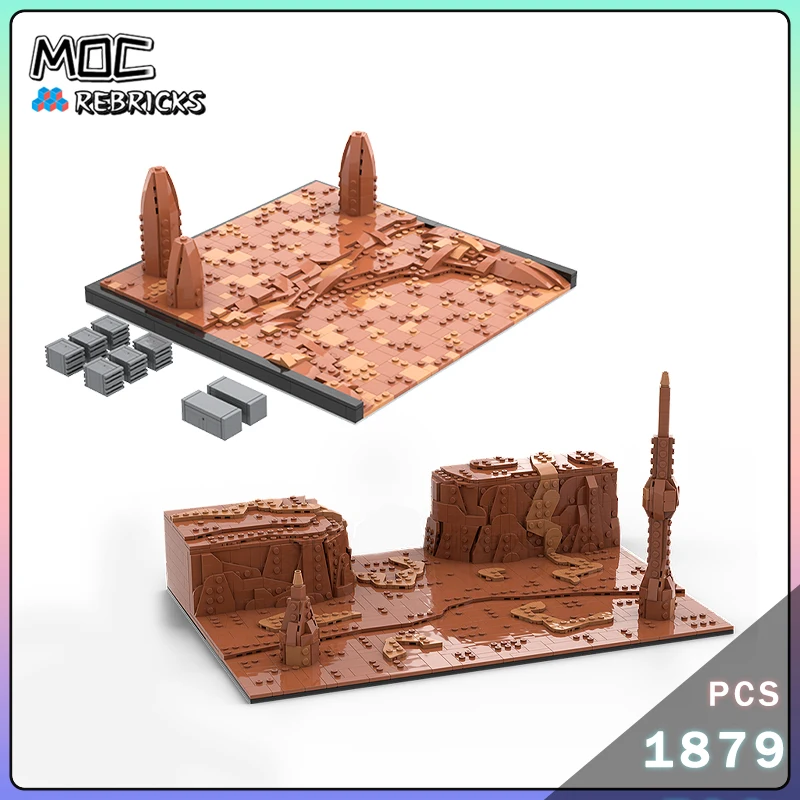 

MOC Desert Home Planet Geonosis Diorama Modular Architecture Building Blocks DIY Model Technology Bricks Puzzle Boy Toys Gifts