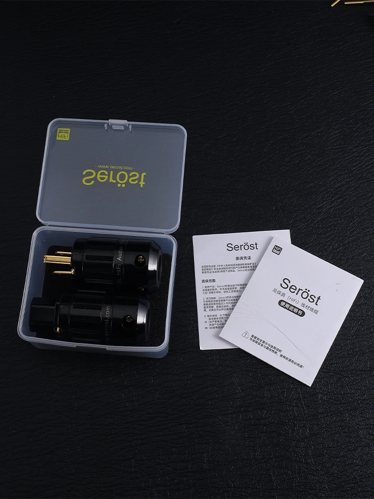 Serost HiFi Vergoldeter Kupfer US AU UK EU & C-7/13/19 Netzstecker für die Herstellung von Audio-Stromkabeln – Detail 9