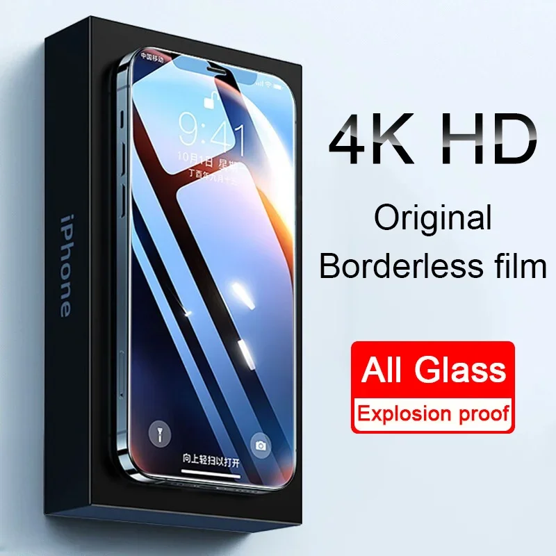 

4K HD Full Cover Protective Glass on For iphone 11 12 13 14 PRO MAX Screen Protector Tempered Glass On iphone 14 Plus X XR Glass