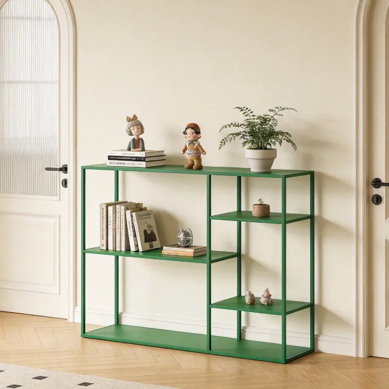 

Metal Multi-tier Storage Rack Home Living Room Bookshelf Office Corner Display Shelf Modern Organizer Decorative Furniture