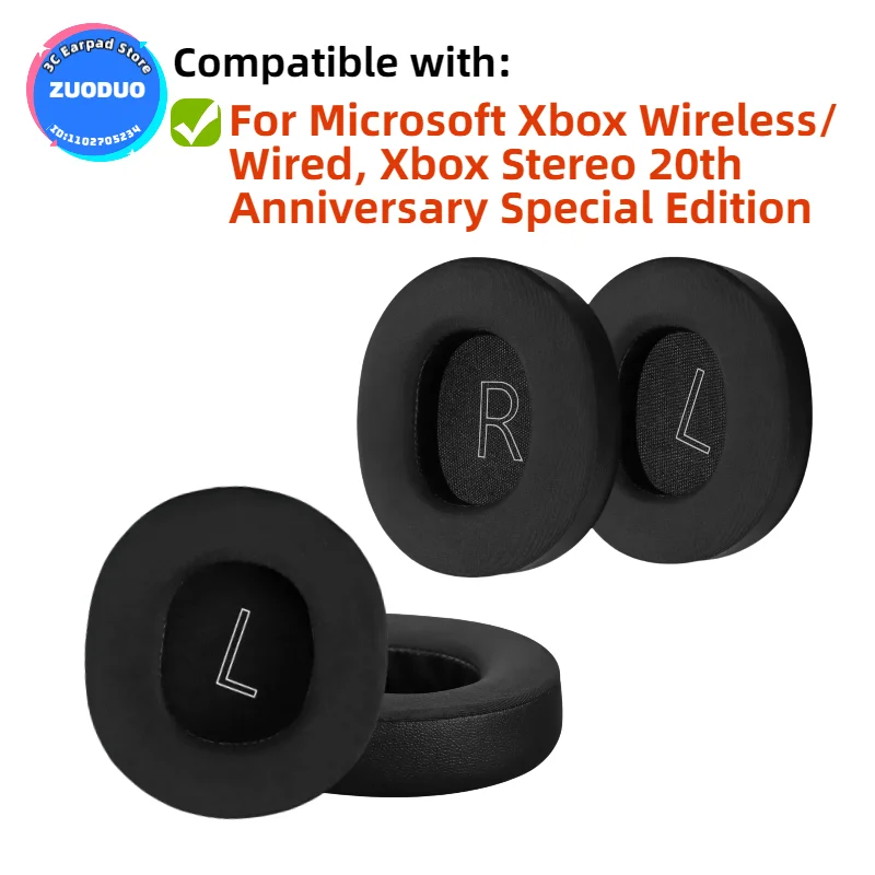 

Ear Pads For Microsoft Xbox Wireless/Wired, Xbox Stereo 20th Anniversary Special Edition Headphones Headset Ear Pads Cups