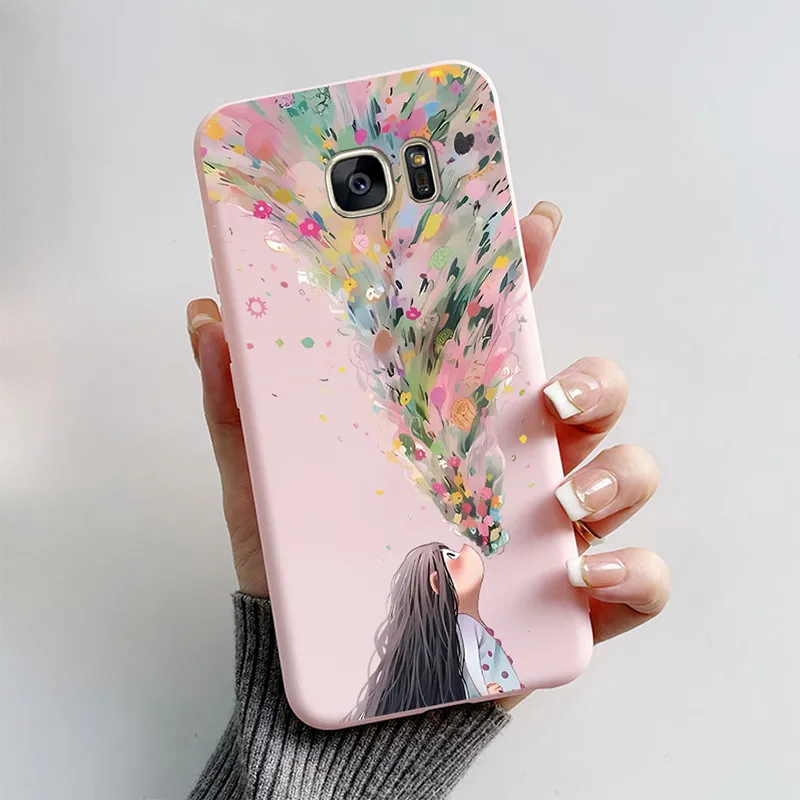 For Samsung Galaxy S6 S7 S 7 Edge Silicone Case Cute Butterfly Soft TPU Phone Back Cover For Samsung Galaxy S7 Edge Case Bumper