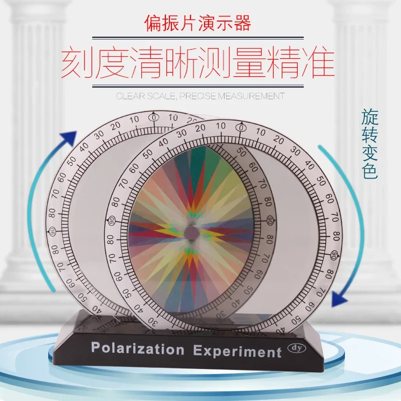 Polarization Demonstrator for Polarizer Light, Optical Testing Instrument Set, Color Polarizer Tester, Polarizer