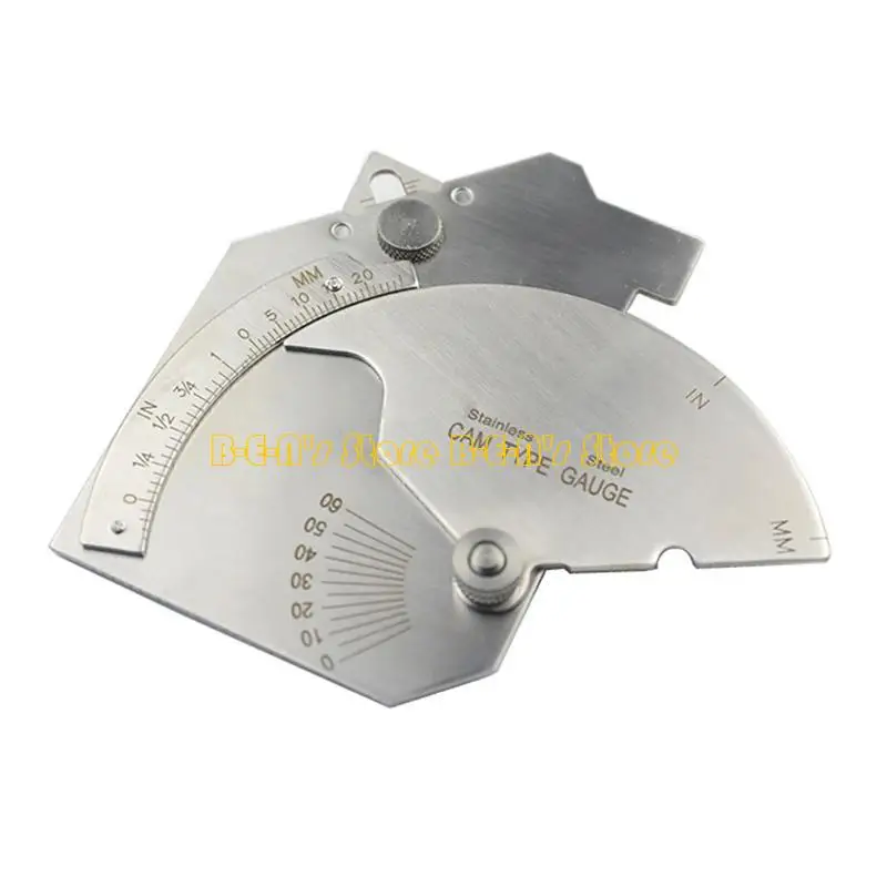 Y1AD Professional Bridge Gauge Welding Fillet Throat Gage Bevel Inch/mm Stainless Steel Used for Industrial Durable