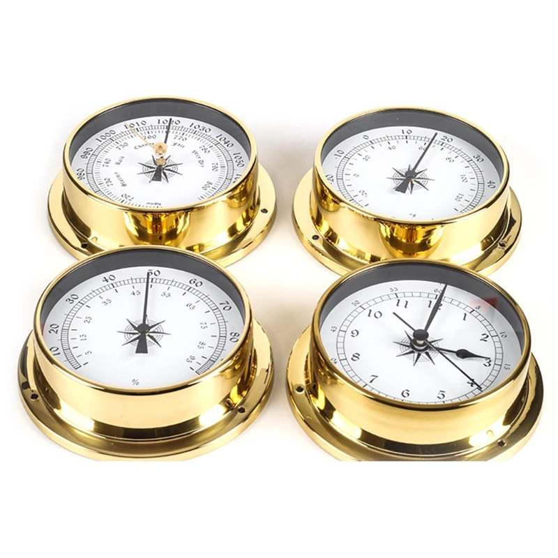 115mm Wall Mounted Thermometer Hygrometer Barometer Watch Tidal Clock   for shell Indoor Outdoor