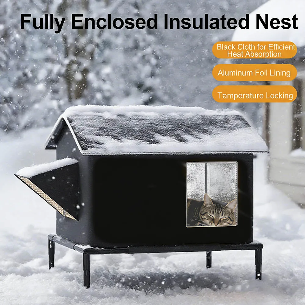 

Winter Warm Cat Bed Outdoor All Season Durable Heat Retention Pet House for Cats Dogs Amazon Best Seller