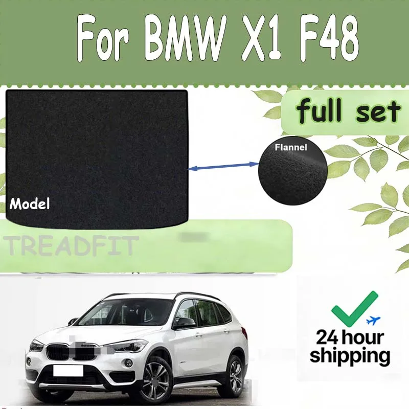 PRIMEMAT Rear Trunk Mat For BMW X1 F48  2019-2022 Luggage Floor   Accessorie black