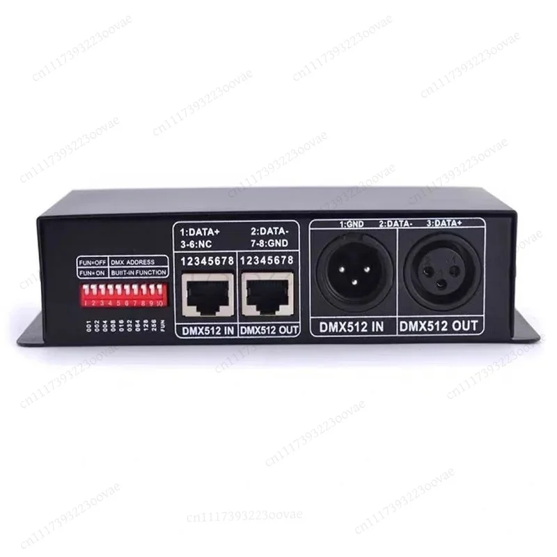 df 3‑Channel 12A DMX512 RGB LED Decoder Controller DC12‑24V LED DMX Signal Processor Replacement Accessory