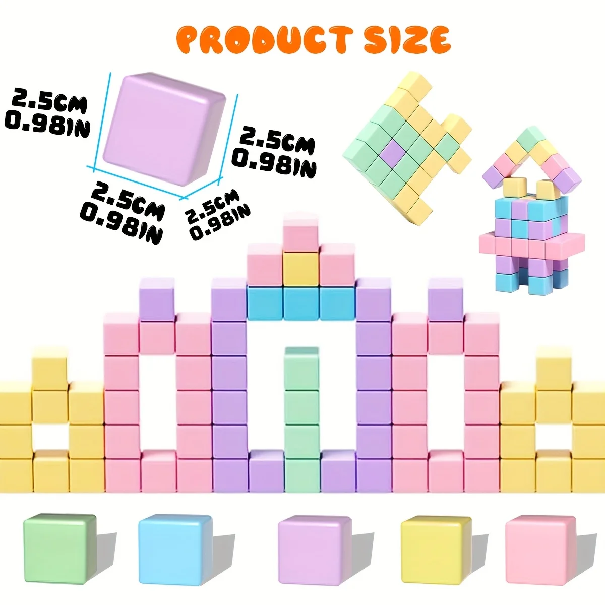 مكعبات مغناطيسية للأطفال، هدية حسية مكعبة مغناطيسية كبيرة الحجم، مجموعة مكعبات بناء تعليمية لمرحلة ما قبل المدرسة، هدايا مثالية للعطلات