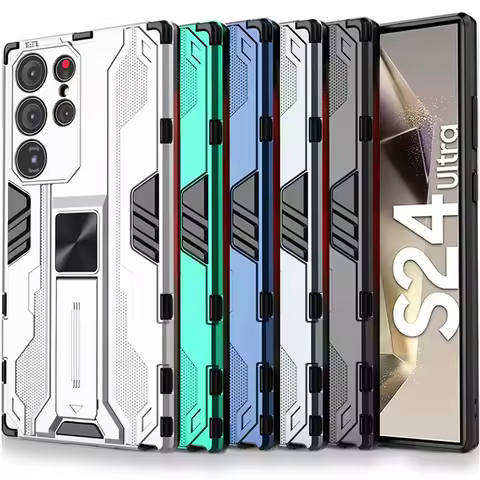 Magnetic Armor Case For Samsung S24 Ultra S23 S22 Plus S21 S21 FE Coque For Samsung A52S A32 A22 A21S A72 Shockproof Phone Cover