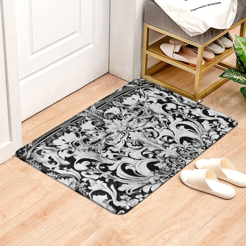 House entrance carpet Home door mat Modern Nordic style Room Bath Foot bathroom non-slip Kitchen water absorption rugs Abstract