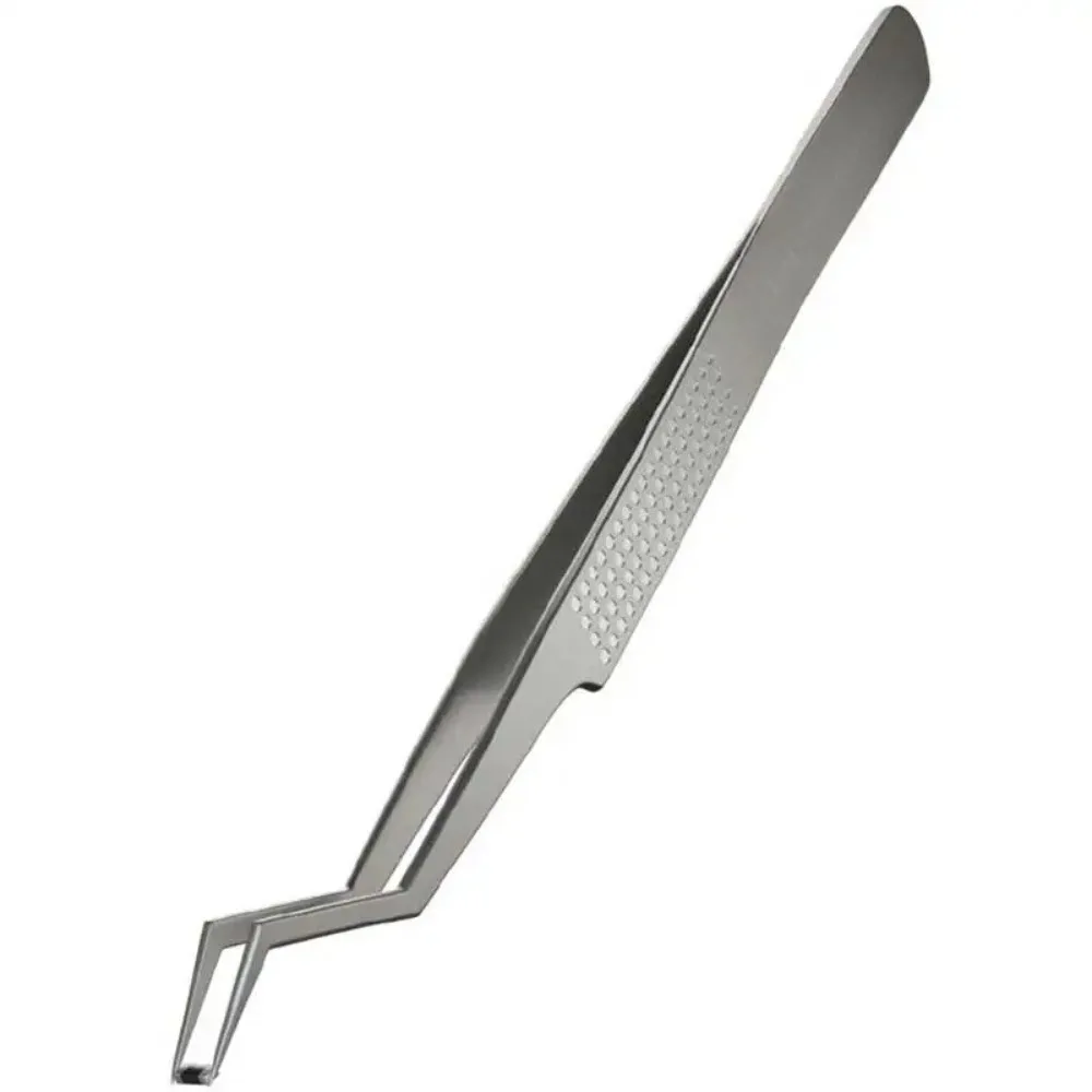 Stainless Steel Chip Soldering Tweezers Anti-Corrosion Heat Resistant Extra Long Fine Point Tip Repair Tool for PCB