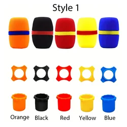 Wireless Handheld Microphone Silicone Ring Anti Rolling,Mic Bottom Rod Sleeve Holder,Microphone Windscreen Sponge Cover