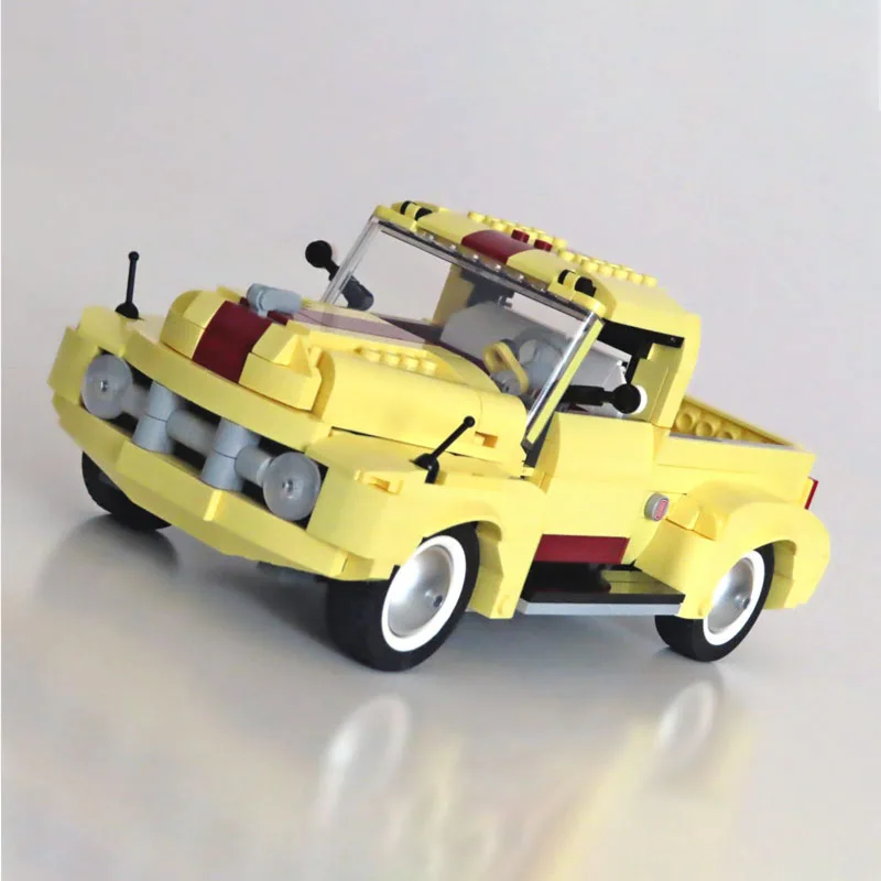 848Pcs/lot MOC Creative Expert Set Classic Pickup Cars Truck Model Modfied Version 10271 Fiat 500 Building Blocks DIY Bricks Toy