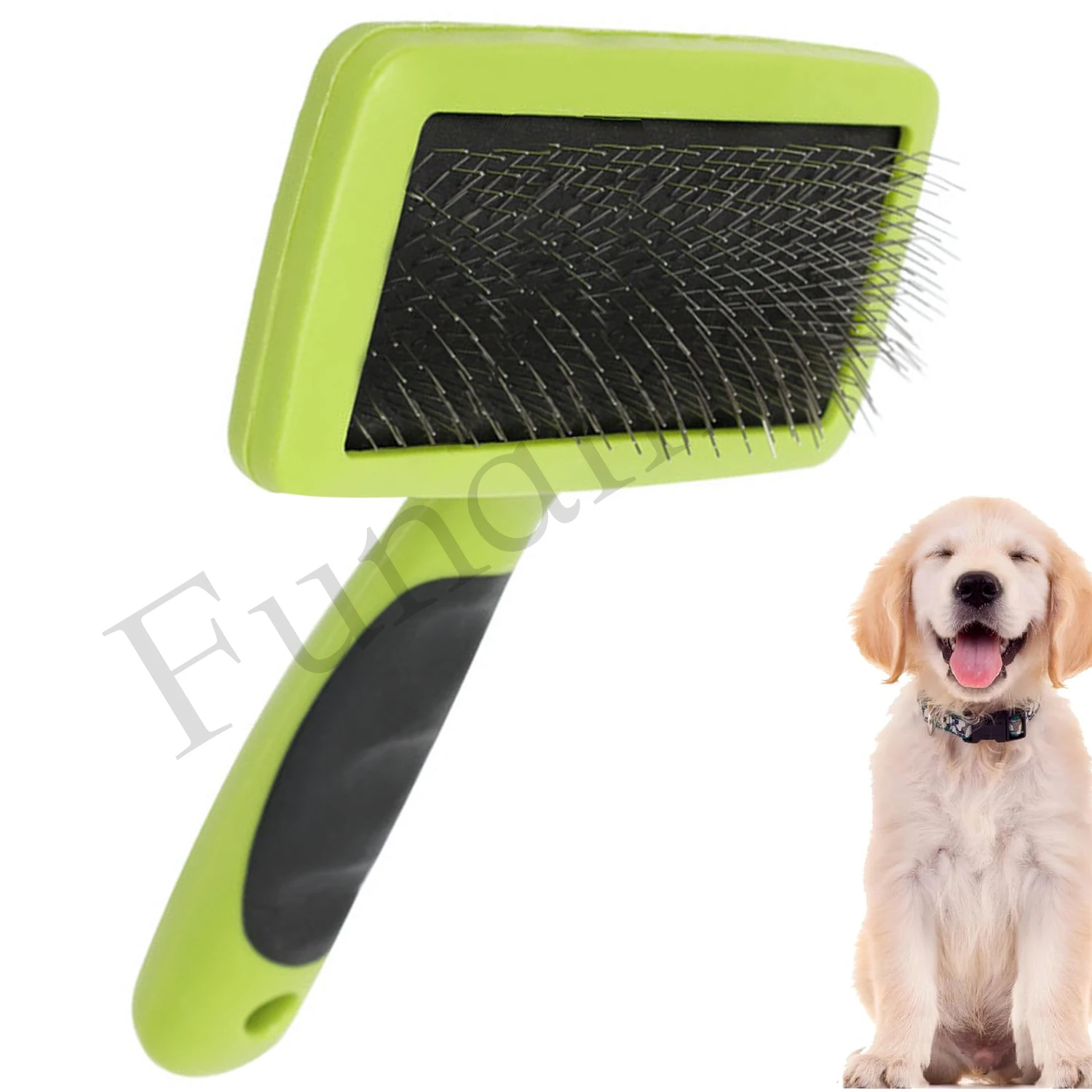 แปรงสุนัข Slicker ผมยาวสําหรับ Golden Doodle Poodle, แปรงสุนัขกรูมมิ่งสําหรับสุนัข, ขจัดขนหลวม, แปรงเสื้อชั้นใน