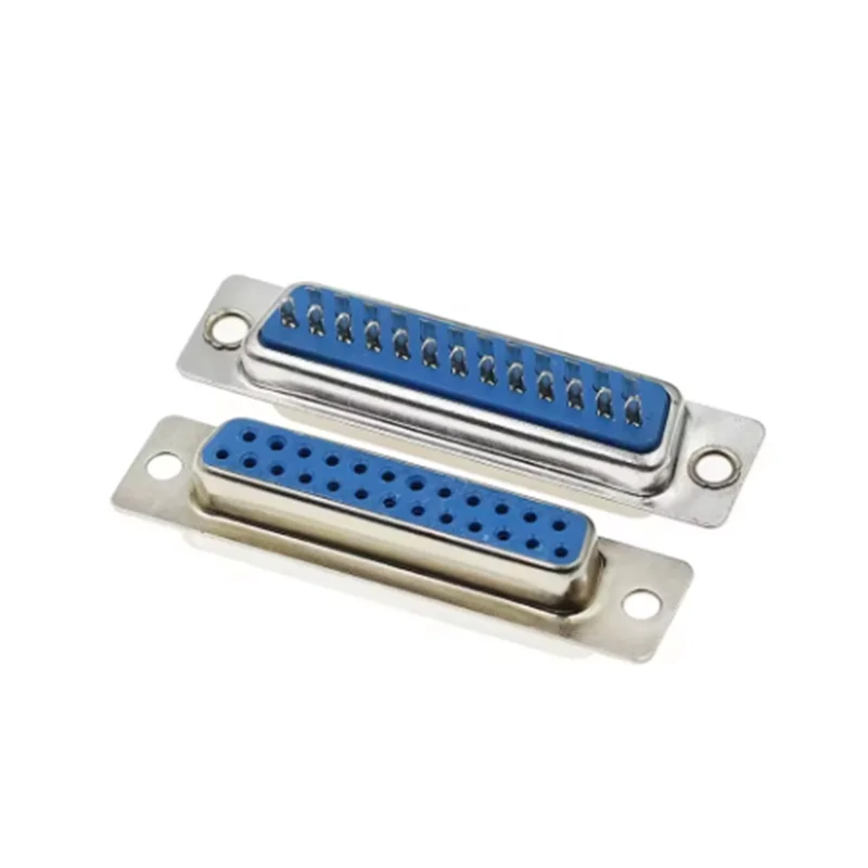 2PCS D-SUB DB25 25Pin Male Female Solder Type Connector DIP Straight Mount Serial Port Adapter 2 Rows DB25