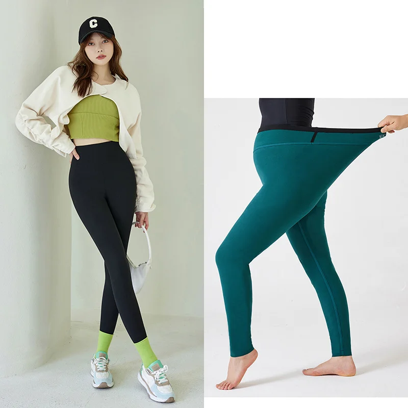 Plus Size M-5XL Fit 40-110KG Women Leggings Thick Winter Pencil Pants Fleece Lining Keep Warm Big Size Woman Clothing Yoga Pants