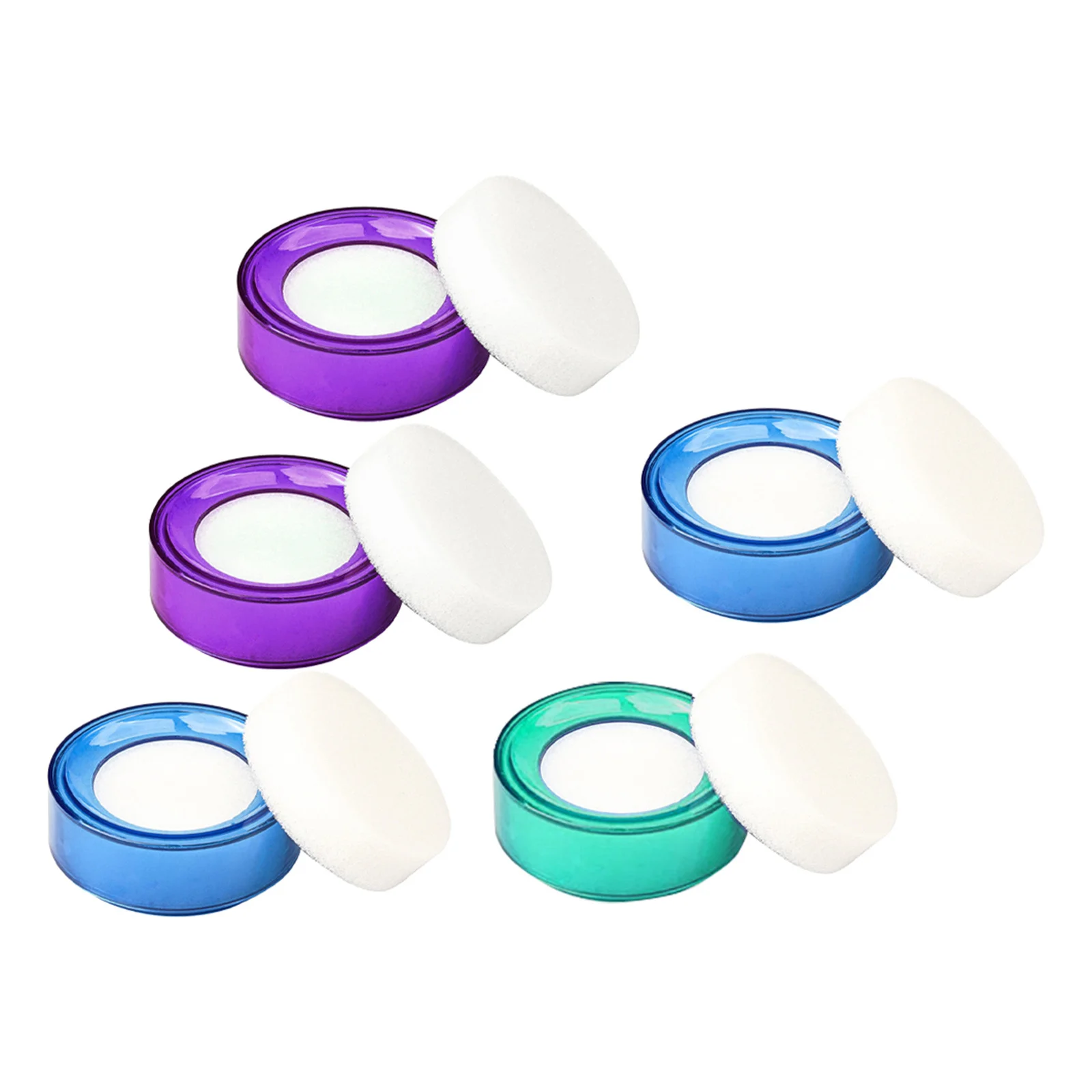 5 قطع من الإسفنج المبلل للإصبع، براعة مثالية، سهلة الحمل، ملحقات البنك، أداة ترطيب الإصبع #4