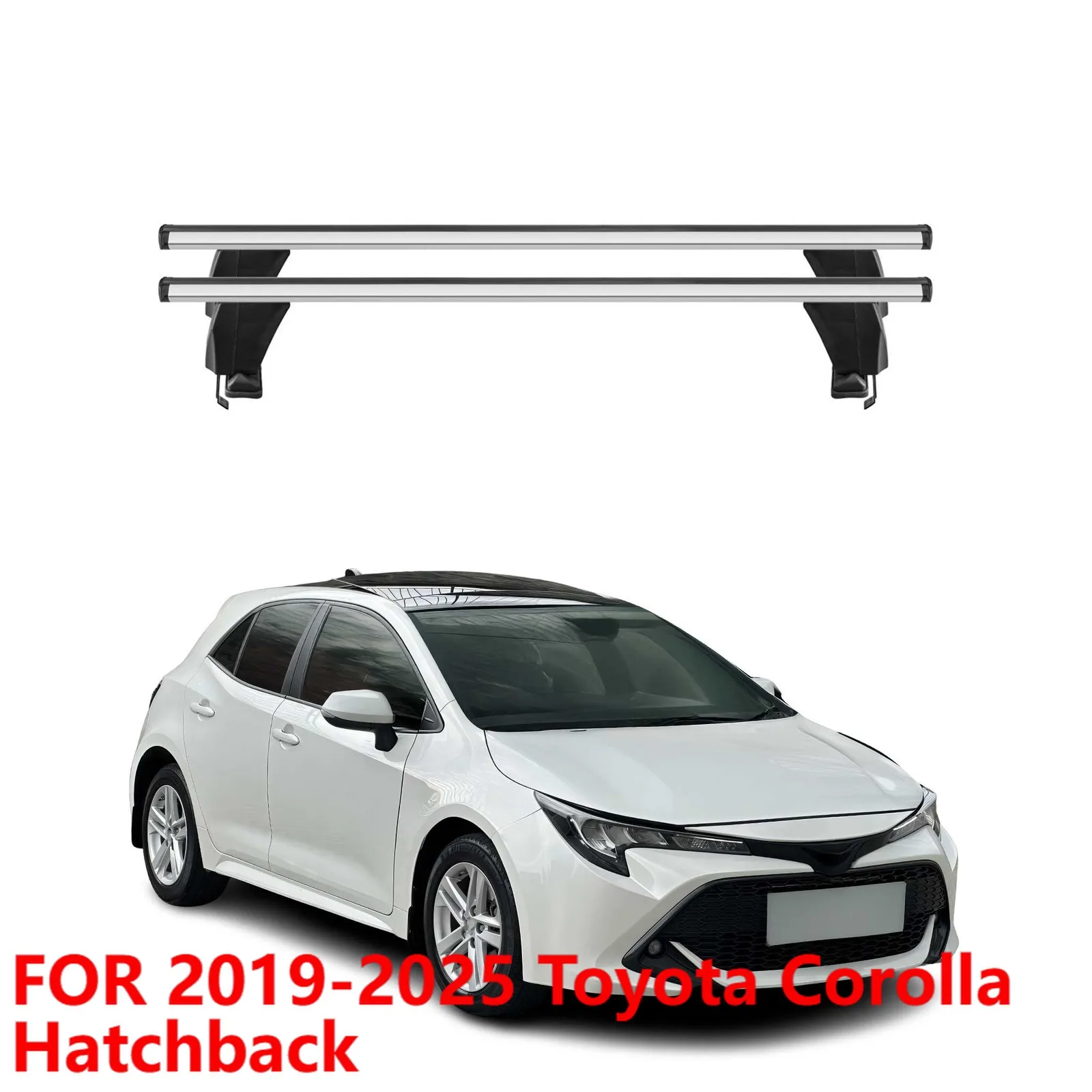 

Набор поперечных баров на крышу Toyota Corolla Hatchback 2019-2025 гг., 2 шт., серый