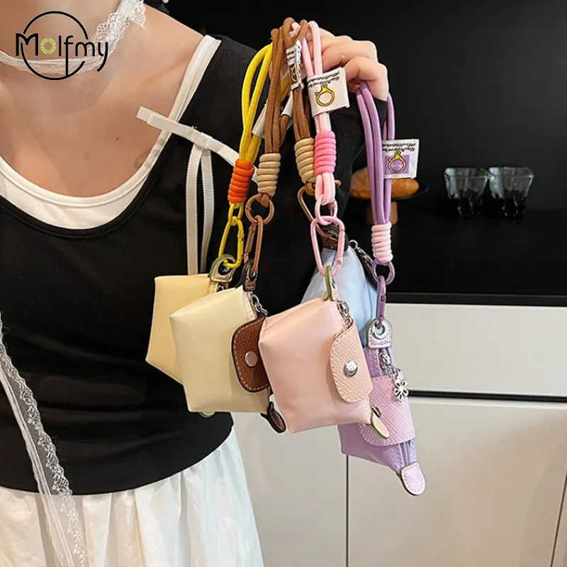 Lightweight Mini Makeup Bag Oxford Cloth Dumpling Headphone Bag for Storage Bags Hanging Holds Small Items Bolsas Femininas 2025 image 2