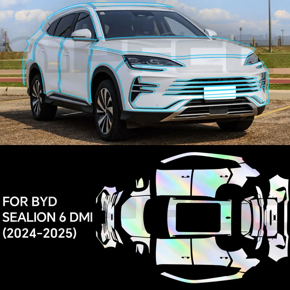 

Защитная пленка 8,5 мил для BYD SEALION 6 DMI 2024 2025, защитная пленка для автомобильной краски, ТПУ, предварительно вырезанная наклейка на тело против царапин, ремонт