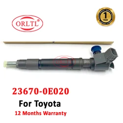 ORLTL 23670-0E020 NEW DIESEL FUEL INJECTOR 23670-0E010 Nozzle 236700E010 FOR TOYOTA HILUX REVO 1GD-FTV 2.8L 236700E020