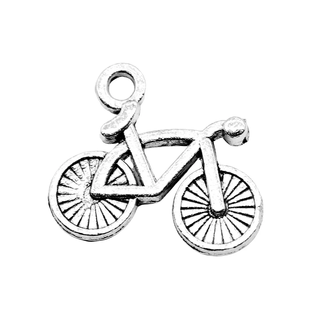 

30 шт., 15*13,5 мм, подвески-шармы в виде велосипедов для изготовления антикварных украшений ручной работы, EF4187