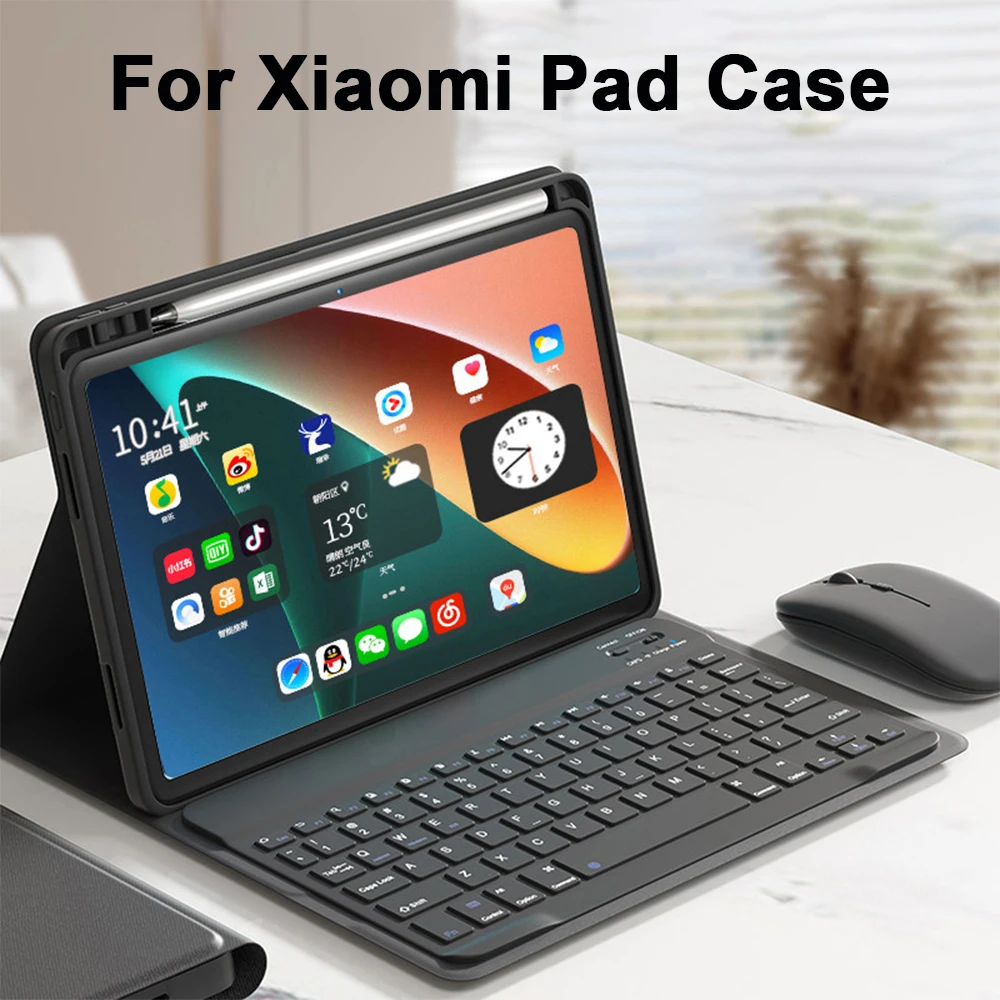 

For Xiaomi Pad 7 Pro 11.2 inch Case,Tablet Cover For Xiaomi Pad 5/6 Pro 11 Inch,Keyboard Case for Redmi Pad 2 11-inch With Slot