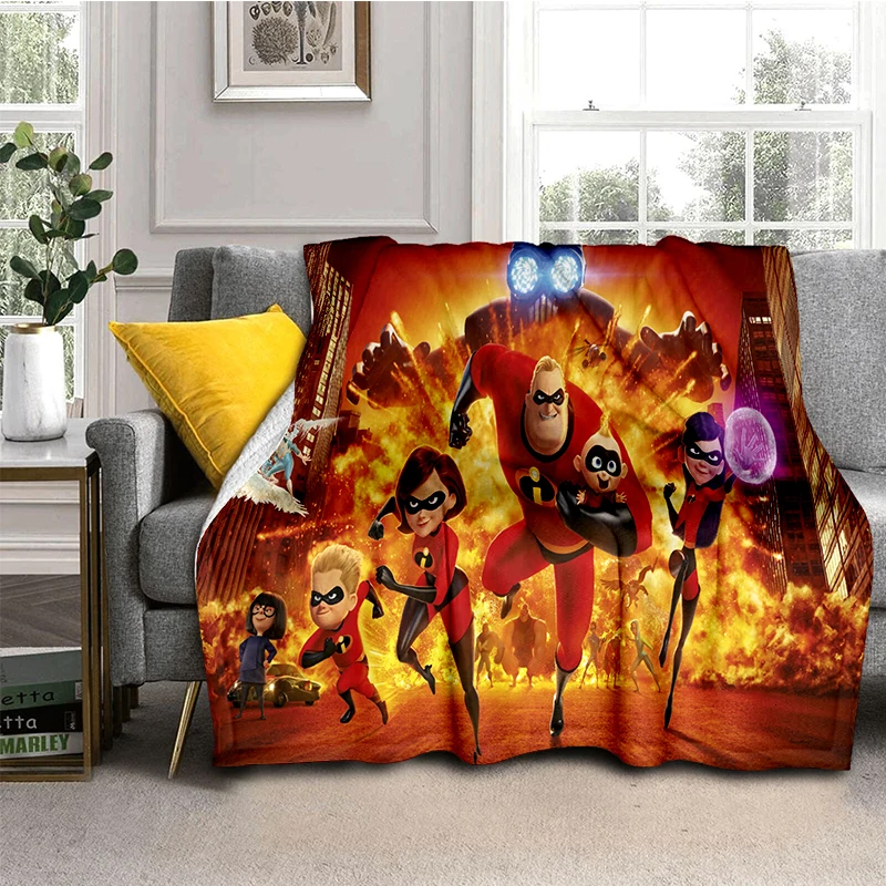 2025 New Cartoon Disney Incredibles Gift Soft Flannel Blanket,Throw Blanket Comfortable Blanket for Beds Sofa Home Bedroom Kid