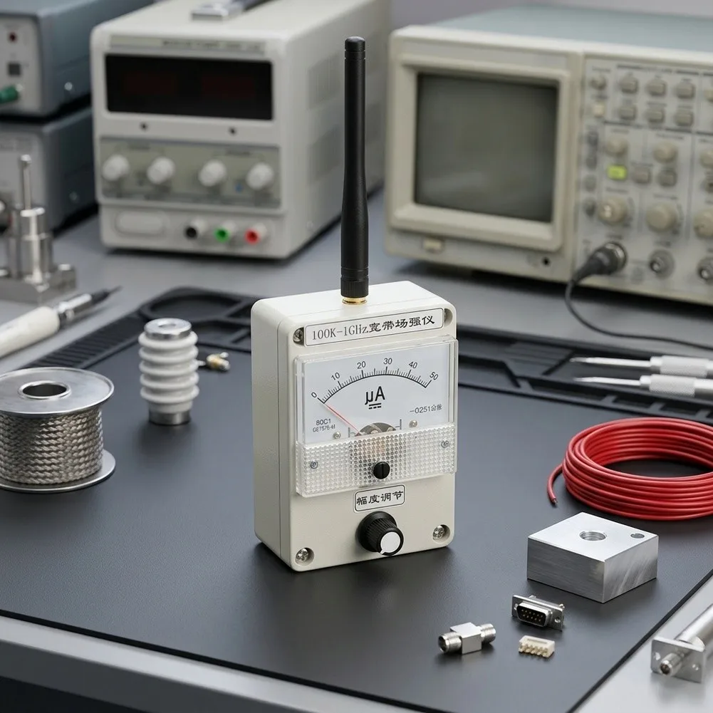 100KHz-1GHz Broadband Field Strength Meter RF Signal Tester With Adjustable Amplitude For Antenna Waveform Detection And Radio M
