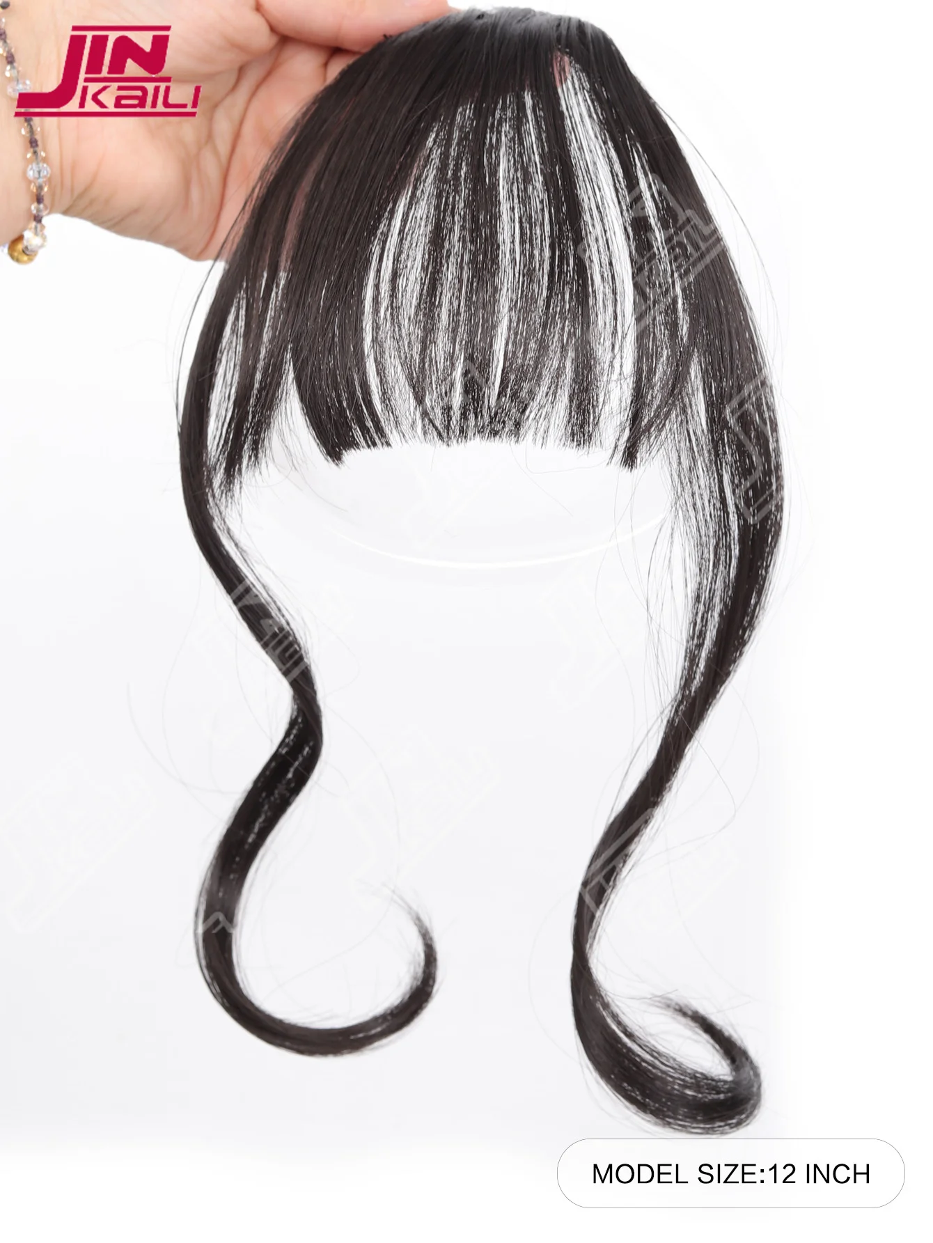 Synthetic Hair Clip In Double sideburns dragon whiskers bangs Invisible Front Fringes Clip in Hair Air Fake Hair Bangs For Girl